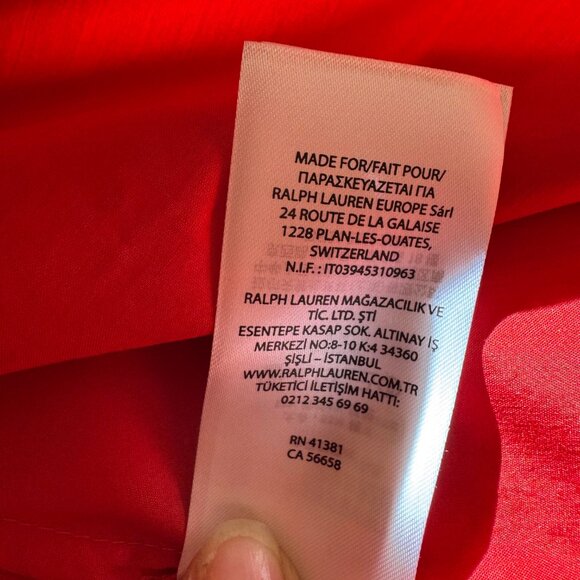 Lauren size 12P red summer short sleeved dress - Picture 7 of 9